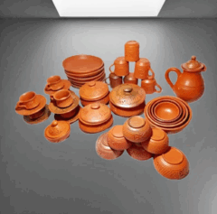 Mud dinner set/মাটির তৈযষ পত্র - Image 2
